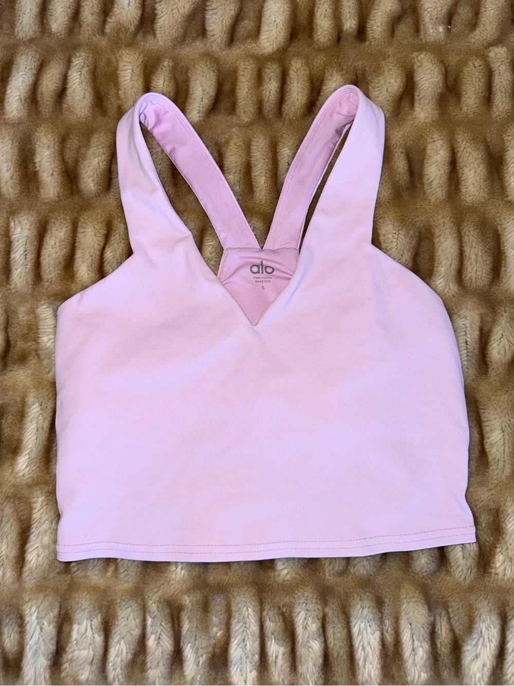 Alo Yoga Airbrush Real Bra Tank Sugarplum Pink Small